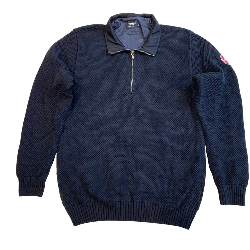 Holebrook Sweden Mens Navy Blue Original Windproof Quarter Zip Sweater Size M